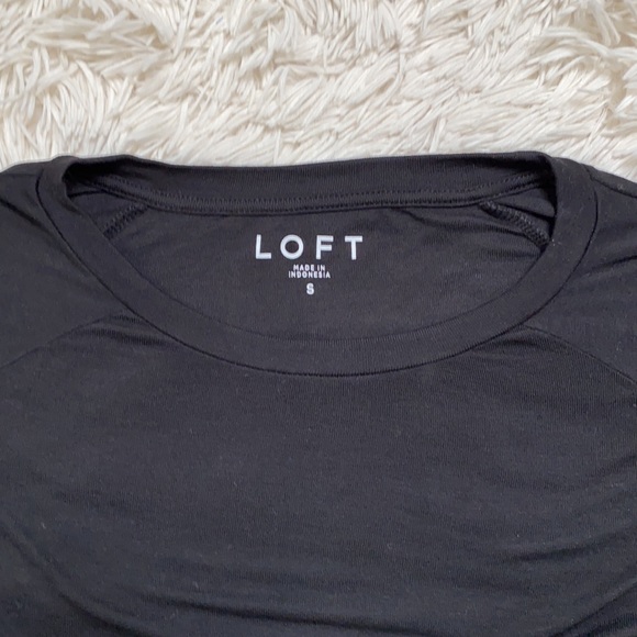 Loft 3/4 Sleeve Dolman Knit Top 💗 Black - Picture 11 of 12